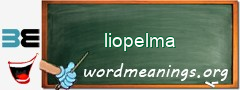 WordMeaning blackboard for liopelma